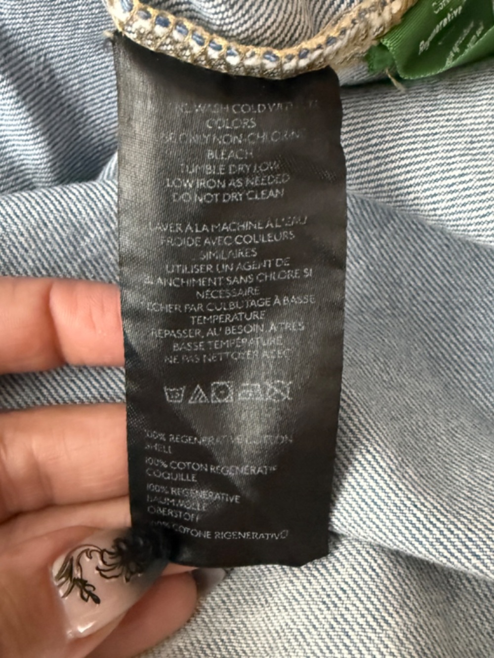 Pilcro Becca Denim Popover Shirt XS Custom Tiger Patch - Picture 10 of 11
